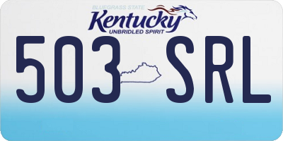 KY license plate 503SRL