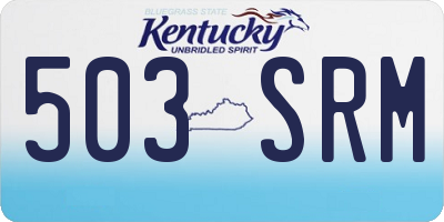 KY license plate 503SRM
