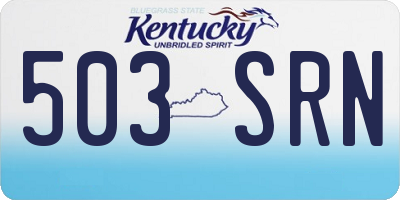 KY license plate 503SRN