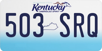 KY license plate 503SRQ