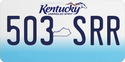 KY license plate 503SRR