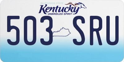 KY license plate 503SRU