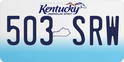 KY license plate 503SRW