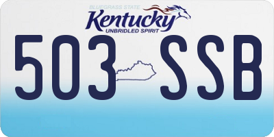 KY license plate 503SSB