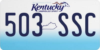 KY license plate 503SSC