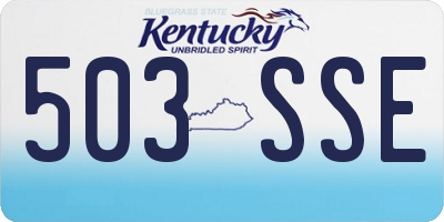 KY license plate 503SSE