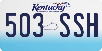 KY license plate 503SSH