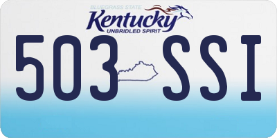 KY license plate 503SSI