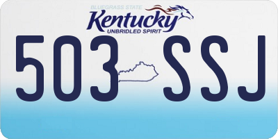 KY license plate 503SSJ