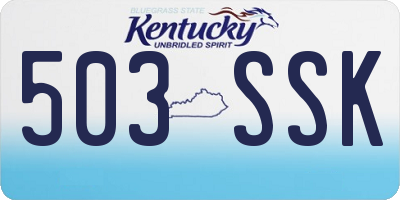 KY license plate 503SSK