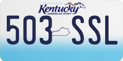 KY license plate 503SSL