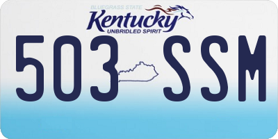 KY license plate 503SSM