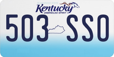 KY license plate 503SSO
