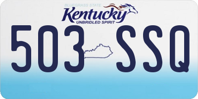 KY license plate 503SSQ