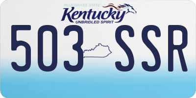 KY license plate 503SSR