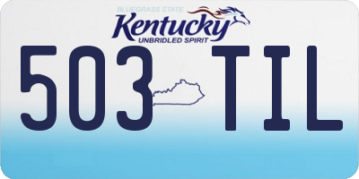 KY license plate 503TIL