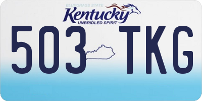 KY license plate 503TKG
