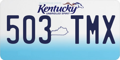 KY license plate 503TMX