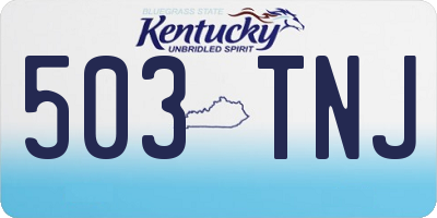 KY license plate 503TNJ