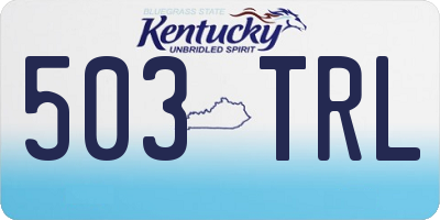 KY license plate 503TRL