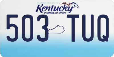 KY license plate 503TUQ