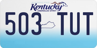 KY license plate 503TUT