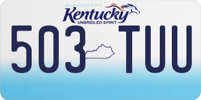 KY license plate 503TUU