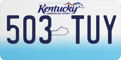 KY license plate 503TUY