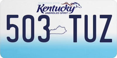 KY license plate 503TUZ