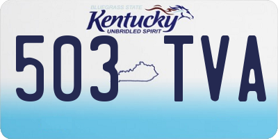 KY license plate 503TVA