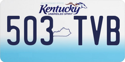 KY license plate 503TVB