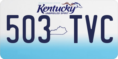 KY license plate 503TVC