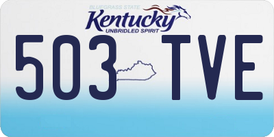 KY license plate 503TVE