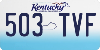 KY license plate 503TVF