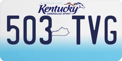 KY license plate 503TVG