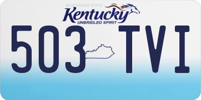 KY license plate 503TVI