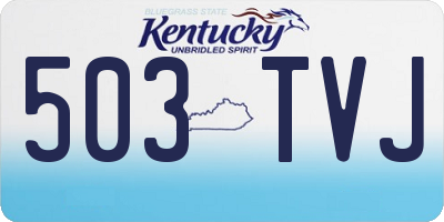 KY license plate 503TVJ
