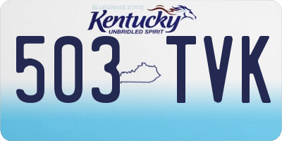 KY license plate 503TVK