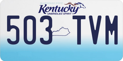 KY license plate 503TVM