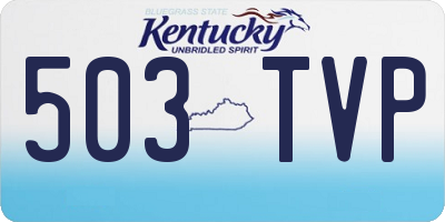 KY license plate 503TVP