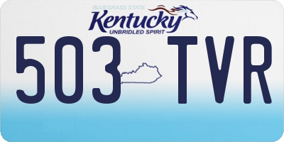 KY license plate 503TVR
