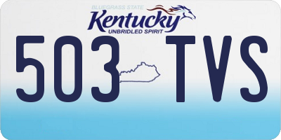 KY license plate 503TVS