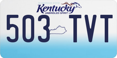 KY license plate 503TVT