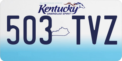 KY license plate 503TVZ