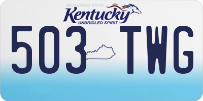 KY license plate 503TWG