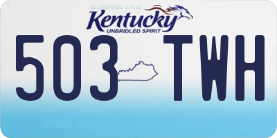 KY license plate 503TWH