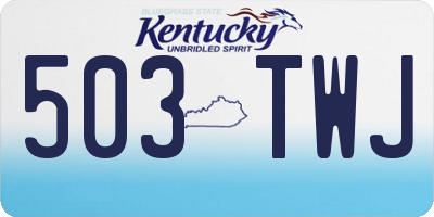 KY license plate 503TWJ