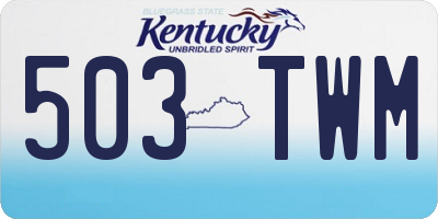 KY license plate 503TWM