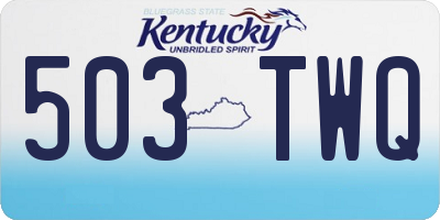 KY license plate 503TWQ