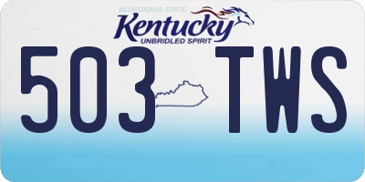 KY license plate 503TWS